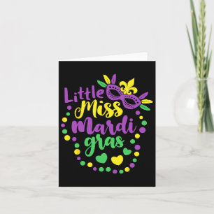 Little Miss Mardi Gras Funny Mardi Gras 2024 Kinde Kaart