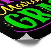 Little Miss Mardi Gras Jester Outfit Meisjes Kinde Poster (Hoek)