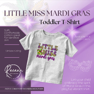Little Miss Mardi Gras Peuter/Baby T-shirt