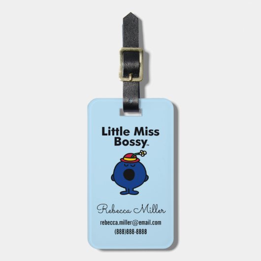 Little Miss | Miss Bossy is zo bazig Bagagelabel (Voorkant verticaal)
