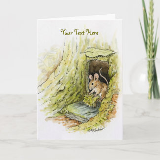 Little Miss Mouse - aanpasbare tekst Kaart