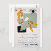 Little Miss Muffet Briefkaart (Voorkant / Achterkant)