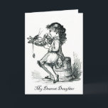 Little Miss Muffet Dearest Daughter Birthday Kaart<br><div class="desc">Een zwart-wit  geïnspireerd Little Miss Muffet 5 "x 7" liefste dochter verjaardag wenskaart.</div>