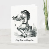 Little Miss Muffet Dearest Daughter Birthday Kaart (Voorkant)