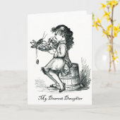 Little Miss Muffet Dearest Daughter Birthday Kaart (Gele Bloem)