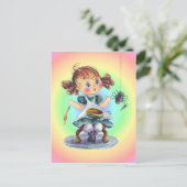 LITTLE MISS MUFFET DOOR SHARON SHARPE BRIEFKAART (Staand voorkant)