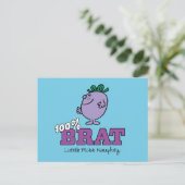 Little Miss Naughty 100% Brat Briefkaart (Staand voorkant)