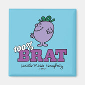 Little Miss Naughty 100% Brat Magneet (Voorkant)