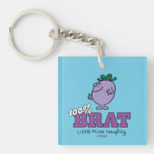 Little Miss Naughty 100% Brat Sleutelhanger (Voorkant)