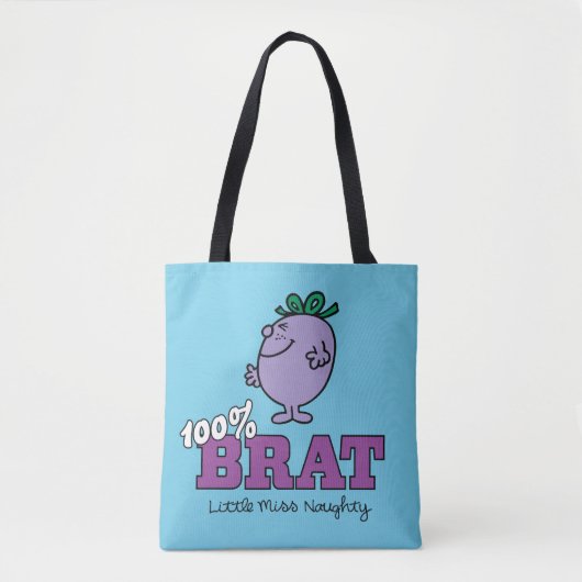 Little Miss Naughty 100% Brat Tote Bag (Voorkant)