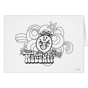 Little Miss Naughty met een gedurfde achtergrond