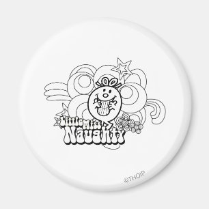 Little Miss Naughty met een gedurfde achtergrond Magneet