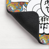 Little Miss Naughty met een gedurfde achtergrond Muismat (Hoek)