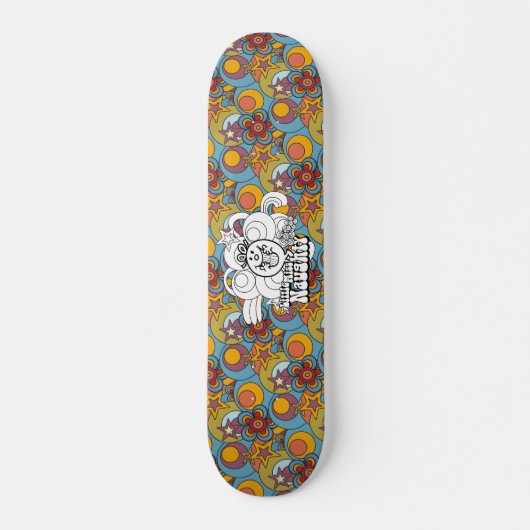 Little Miss Naughty met een gedurfde achtergrond Skateboard (Voorkant)