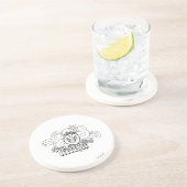 Little Miss Naughty met een gedurfde achtergrond Zandsteen Onderzetter (Zijkant)