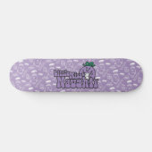 Little Miss Naughty | Paarse afdruk Persoonlijk Skateboard (Horizontaal)
