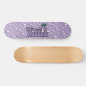 Little Miss Naughty | Paarse afdruk Persoonlijk Skateboard (Horizontaal)