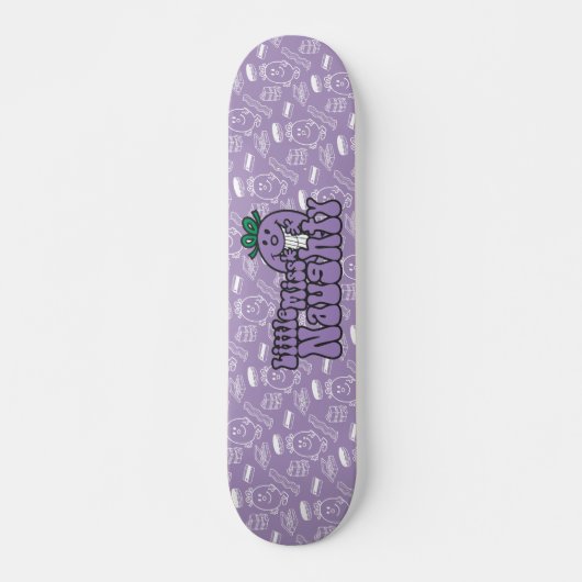 Little Miss Naughty | Paarse afdruk Persoonlijk Skateboard (Voorkant)