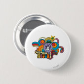 Little Miss Naughty Rainbow Ronde Button 5,7 Cm (Voorkant /achterkant)