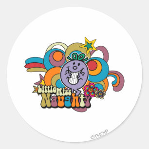 Little Miss Naughty Rainbow Ronde Sticker