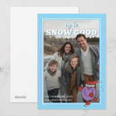 Little Miss Naughty Up to Snow Good Feestdagenkaart (Voorkant / Achterkant)