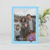 Little Miss Naughty Up to Snow Good Feestdagenkaart (Staand voorkant)