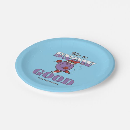 Little Miss Naughty Up to Snow Good Papieren Bordje (Gekanteld)