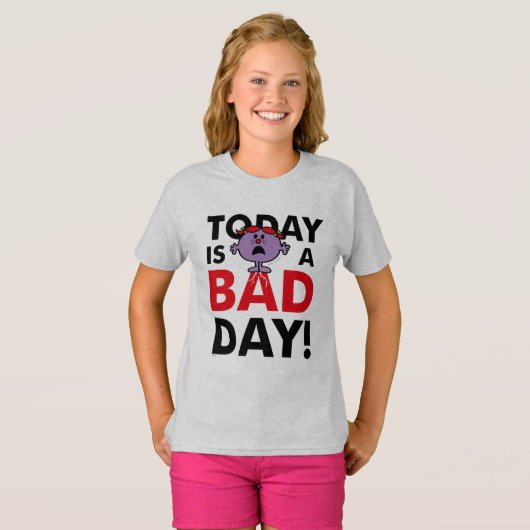 Little Miss Naughty | Vandaag is een slechte dag T-shirt (Voorkant volledig)