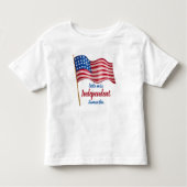 Little Miss Onafhankelijke Amerikaanse vlag Kinder Shirts (Voorkant)