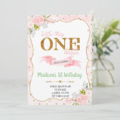 Little Miss ONE-derful verjaardagsuitnodiging Kaart (Staand voorkant)