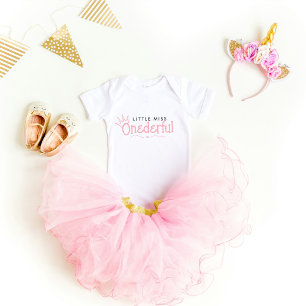 Little miss Onederful 1e verjaardag Baby T-Shirt