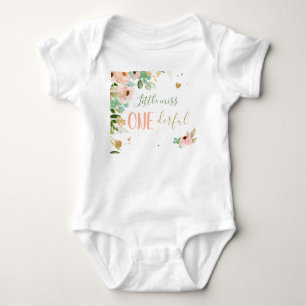 Little Miss Onederful 1e verjaardag meisje bloemen Romper