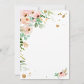 Little Miss Onederful 1e Verjaardag Nodig Floral u Kaart (Achterkant)