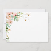 Little Miss Onederful 1e Verjaardag Nodig Floral u Kaart (Achterkant)