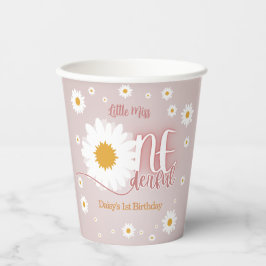 Little Miss Onederful 1e Verjaardag Papieren Bekers