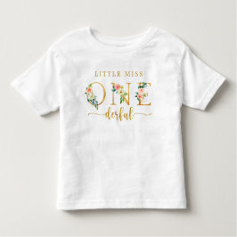 Little Miss Onederful 1st Birthday Girl Kinder Shirts