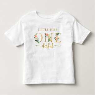 Little Miss Onederful 1st Birthday Girl Kinder Shirts