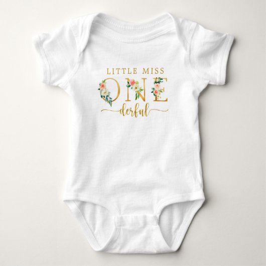 Little Miss Onederful 1st Birthday Romper (Voorkant)