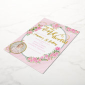 Little Miss ONEderful 1st First Birthday Folie Uitnodiging (Gedraaid)