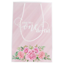 Little Miss ONEderful 1st First Birthday Return Medium Cadeauzakje