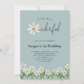 Little Miss ONEderful Daisy 1st Birthday Kaart (Voorkant)