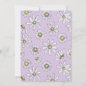 Little Miss ONEderful Daisy Birthday Invitation Pu Kaart (Achterkant)