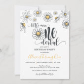 Little Miss ONEderful Daisy Birthday Uitnodiging - (Voorkant)