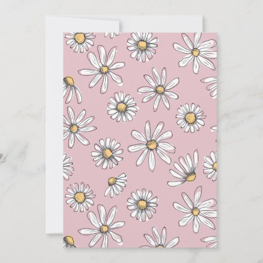 Little Miss ONEderful Daisy Birthday Uitnodiging - (Achterkant)