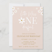 Little Miss ONEderful Daisy Flowers 1e Verjaardag Kaart (Voorkant)