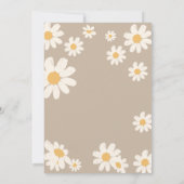 Little Miss ONEderful Daisy Flowers Creme Verjaard Kaart (Achterkant)