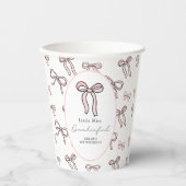 Little Miss Onederful Doodle Bow Papieren Bekers (Voorkant)