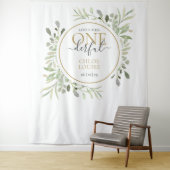 Little Miss ONEderful Eerste Verjaardag Fotohokje Wandkleed (In situ)