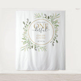 Little Miss ONEderful Eerste Verjaardag Fotohokje Wandkleed