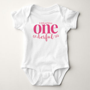 Little Miss Onederful Eerste Verjaardag T-shirt